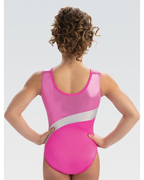 GK Elite Jewelled Gymnastic Tank Leotard - BCA45 Womens - Pink Power Print