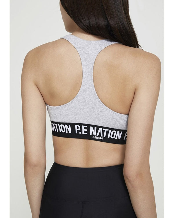 PE Nation Free Formation Sports Bra - Womens - Grey Marl - Dancewear Centre