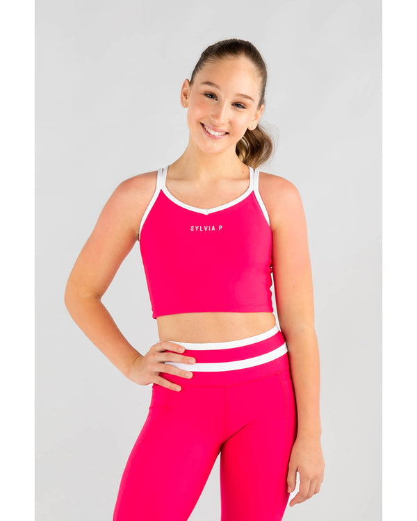 Sylvia P Khloe Cropped Top - Girls - White - Dancewear Centre