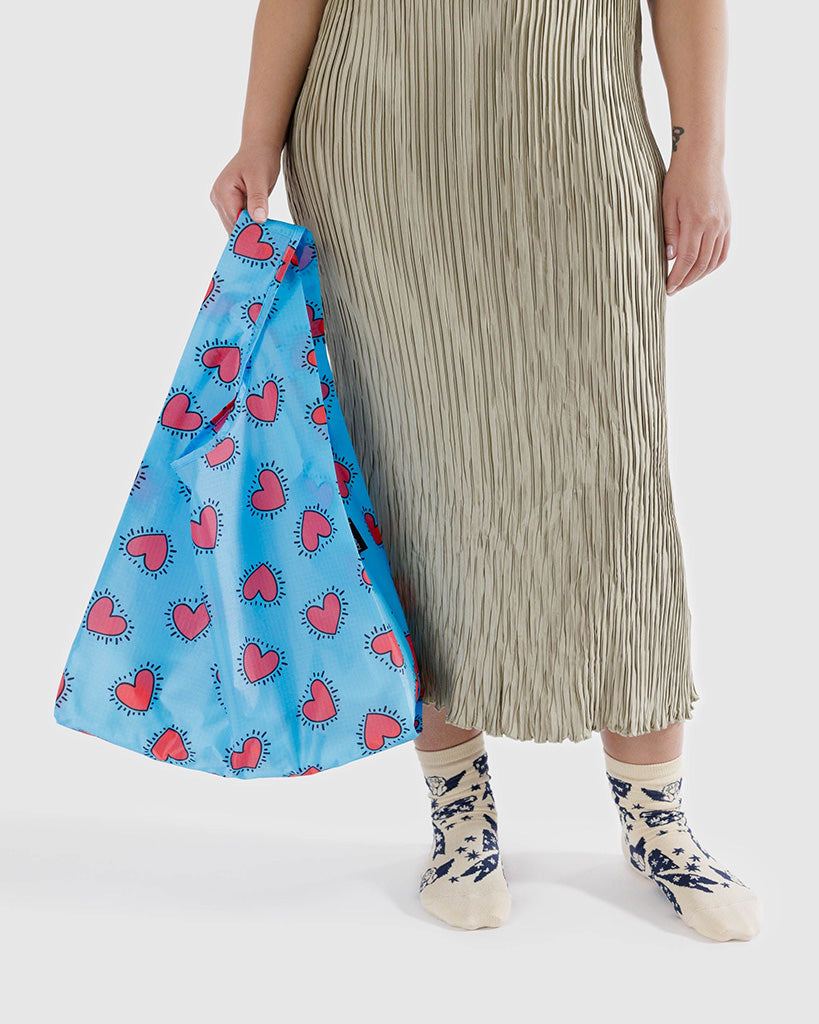 Baggu Reusable Bag - Keith Haring Hearts