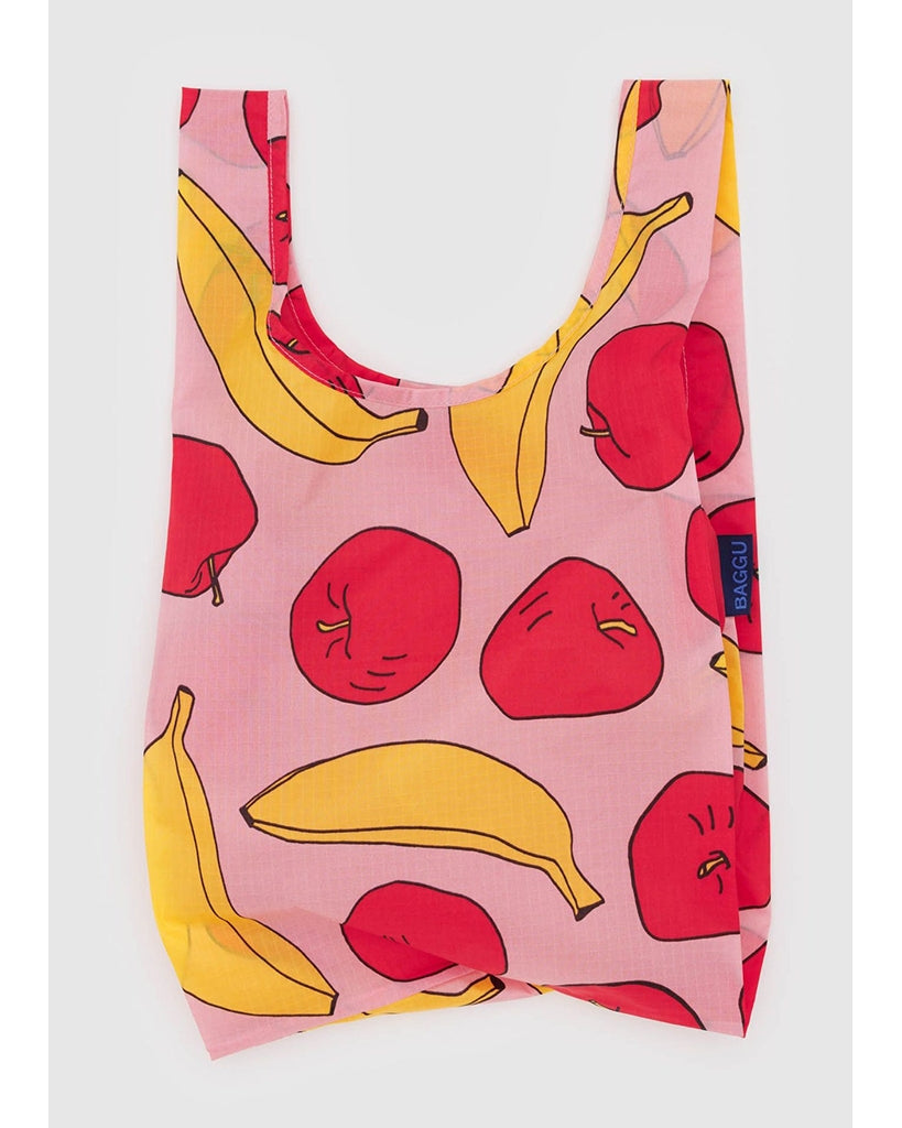 Baggu Small Reusable Bag - Light Pink Apples &amp; Bananas