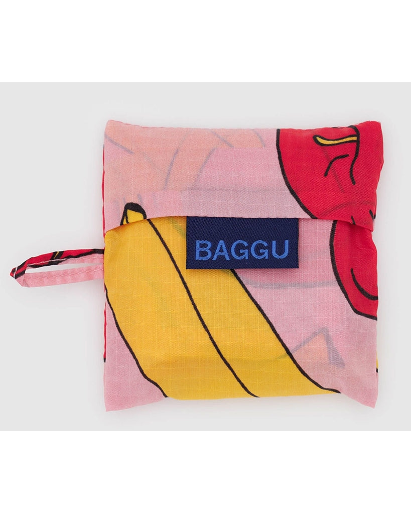 Baggu Small Reusable Bag - Light Pink Apples &amp; Bananas