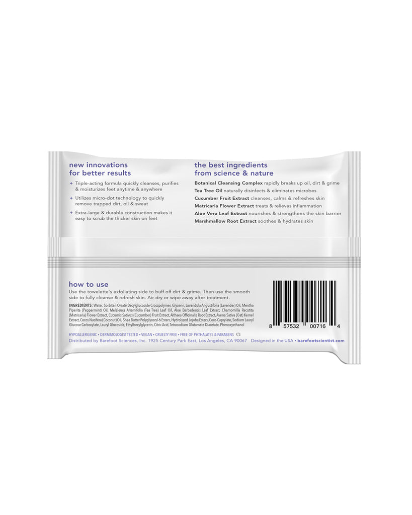 Barefoot Scientist Clean State Textured Foot Cleansing Towelettes