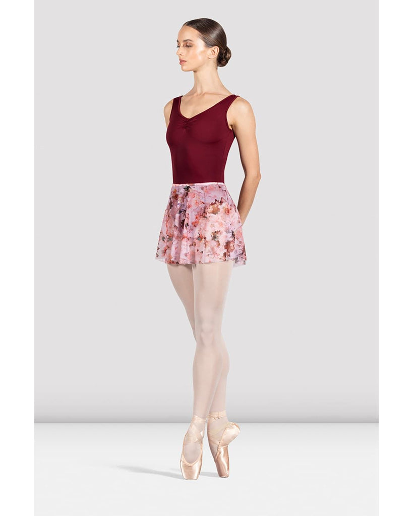 Bloch Floral Printed Pull-On Ballet Skirt - R0241 Womens - Laurel Mist Print