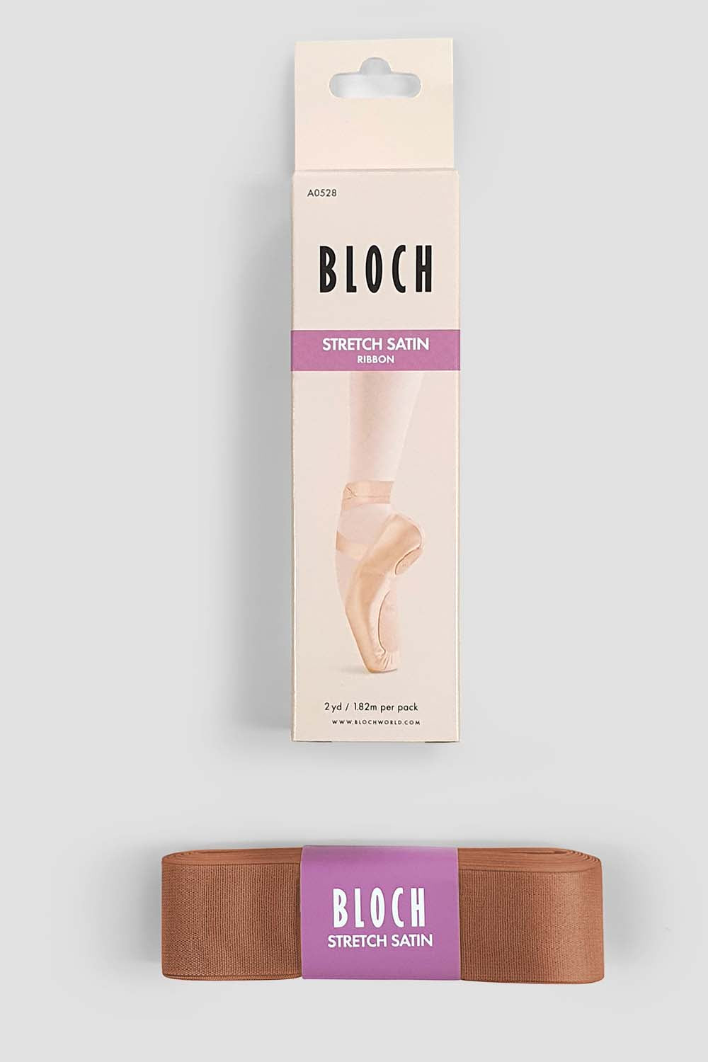 Bloch Tonal Stretch Ribbon - A0528 - B27 Tan