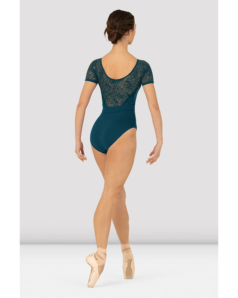 Bloch Vienna Scoop Back Mesh Short Sleeve Leotard - L3392 Womens