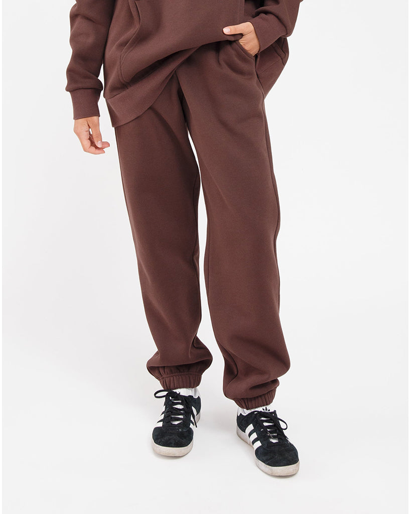 Brunette the Label Oversized Jogger - Womens - Chocolate Brown