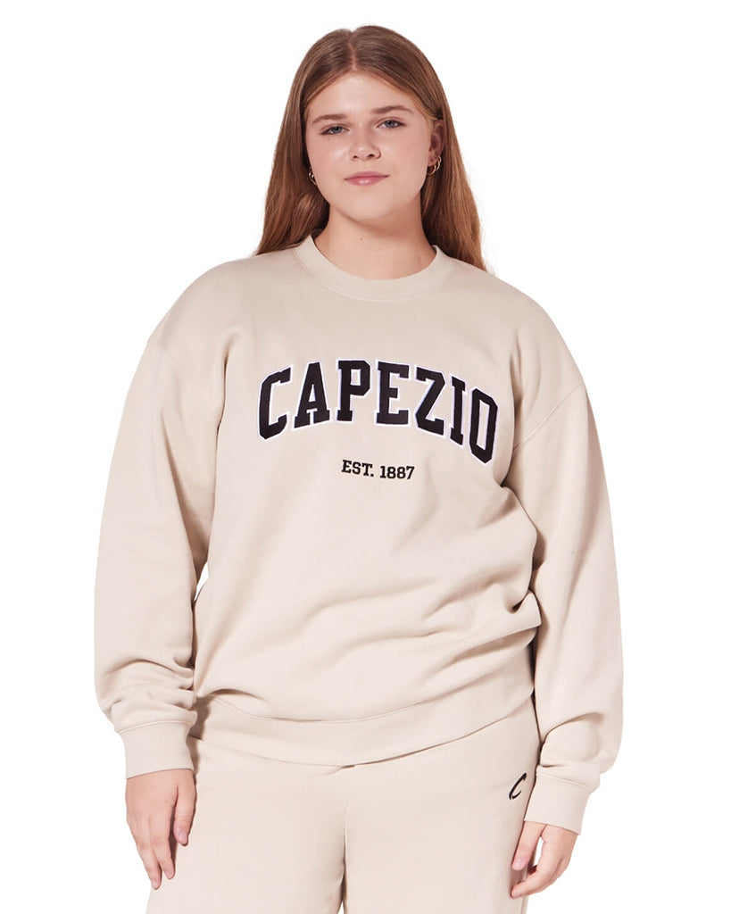 Capezio Established 1887 Crewneck Sweater - F6005U Womens - Oat