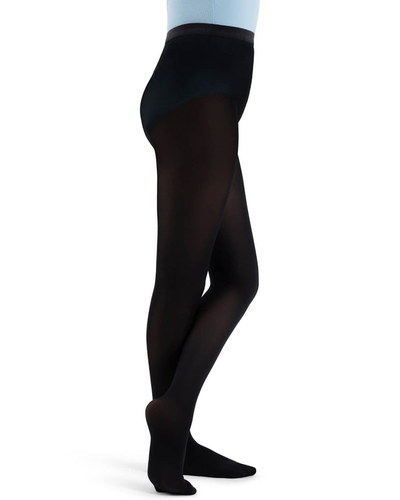 Capezio Hold & Stretch Footed Dance Tights - N14C Girls Black