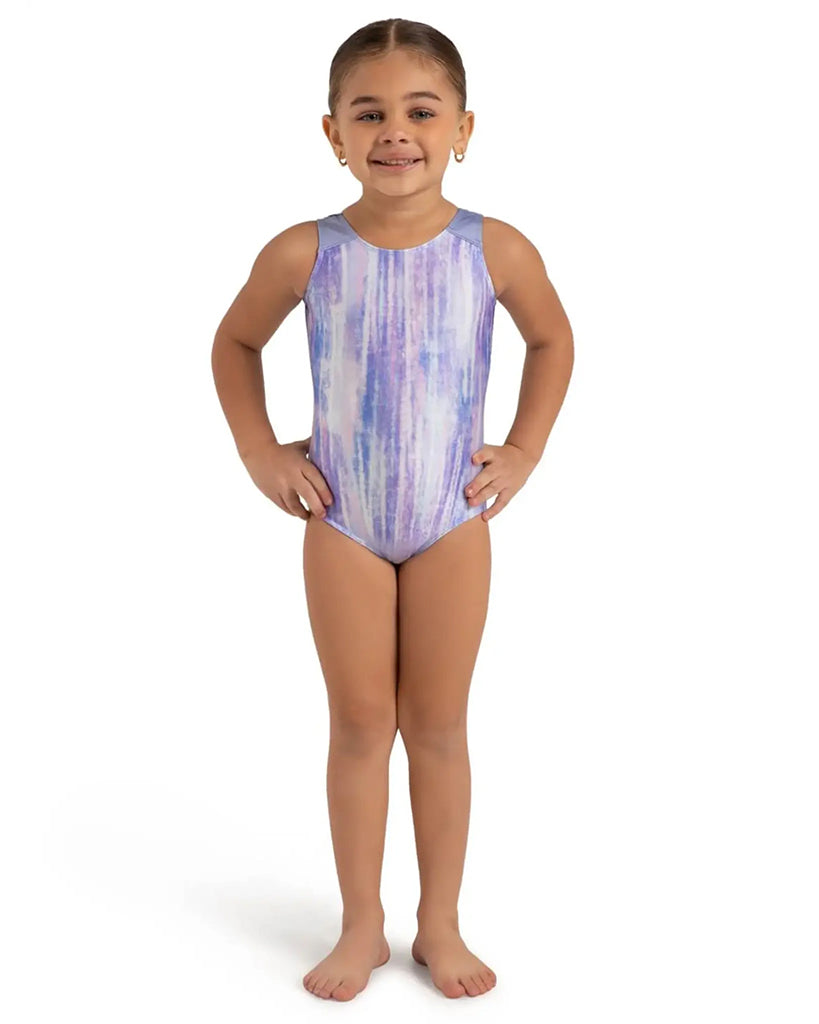 Capezio Mermaid Magic Aquatic Gymnastic Leotard - 12113C - Girls Tie Dye Periwinkle