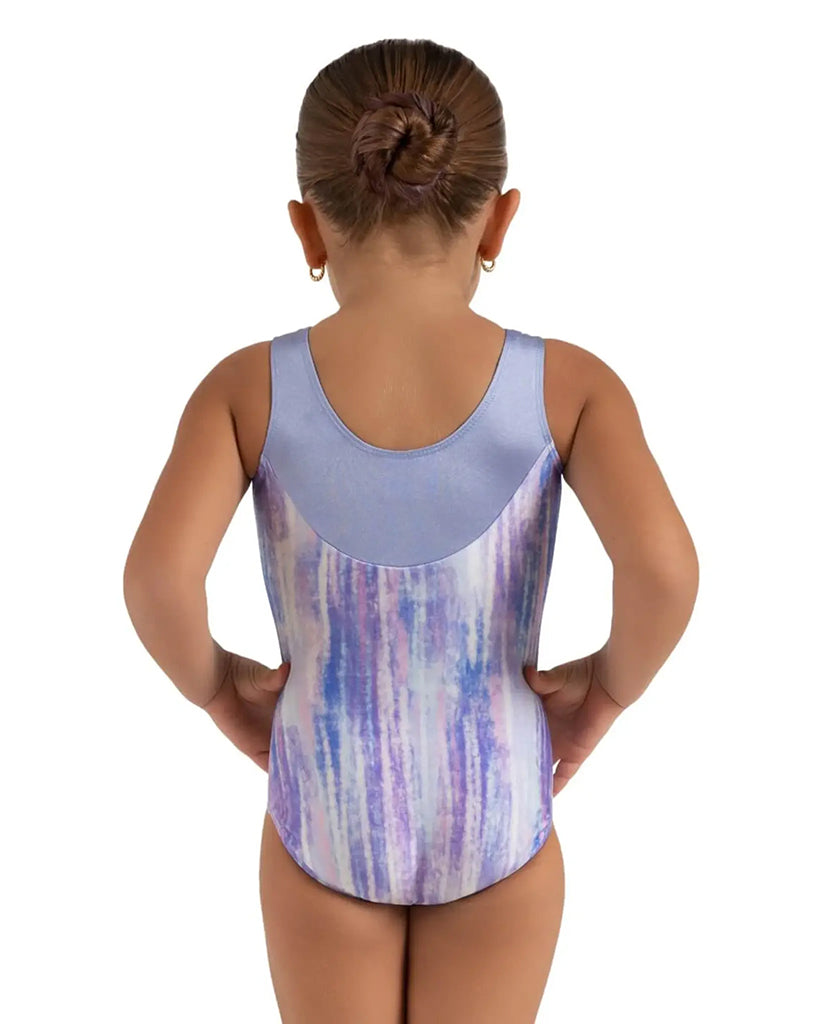 Capezio Mermaid Magic Aquatic Gymnastic Leotard - 12113C - Girls Tie Dye Periwinkle