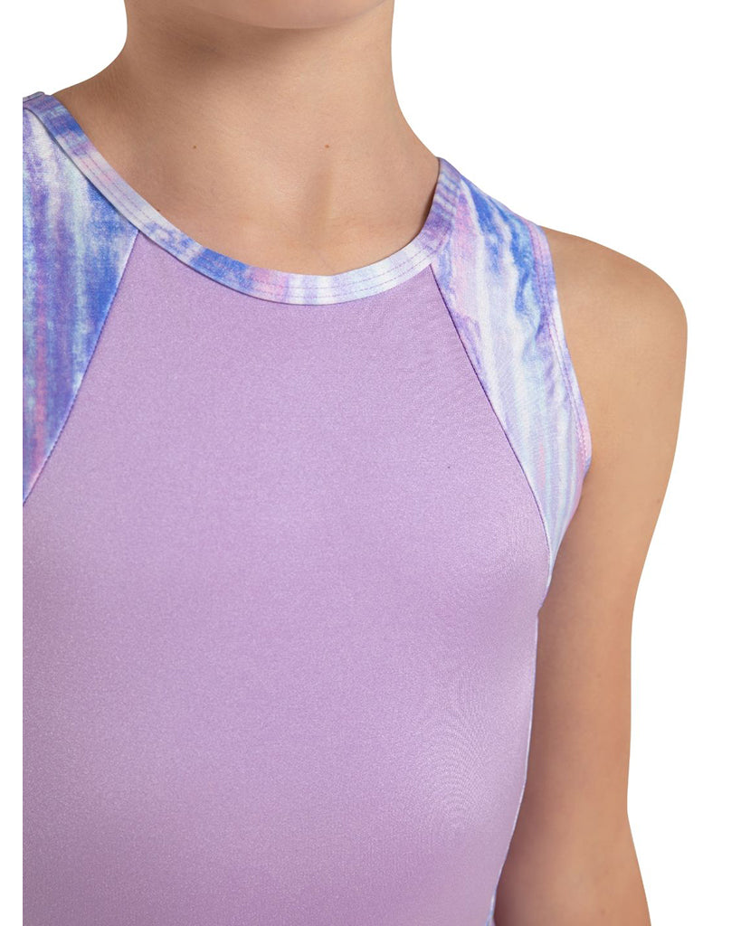 Capezio Mermaid Magic Enchanting Gymnastic Leotard - 12112C - Girls Tie Dye Lilac