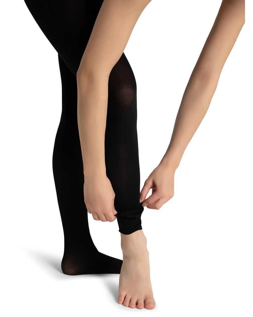 Capezio Ultra Soft Knit Waistband Transition Dance Tights With Back Seam - 1918W Womens