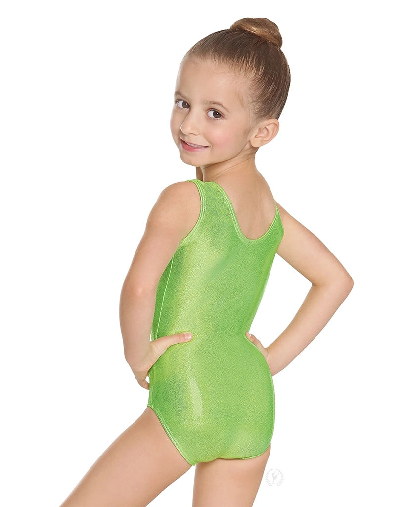 Eurotard Soft Metallic Gymnastic Tank Leotard - 2989 Girls - Royal