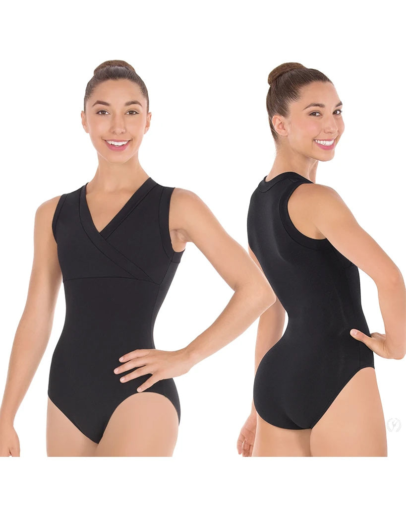 Eurotard Wrap Front Tank Leotard - 33794 Womens - Black