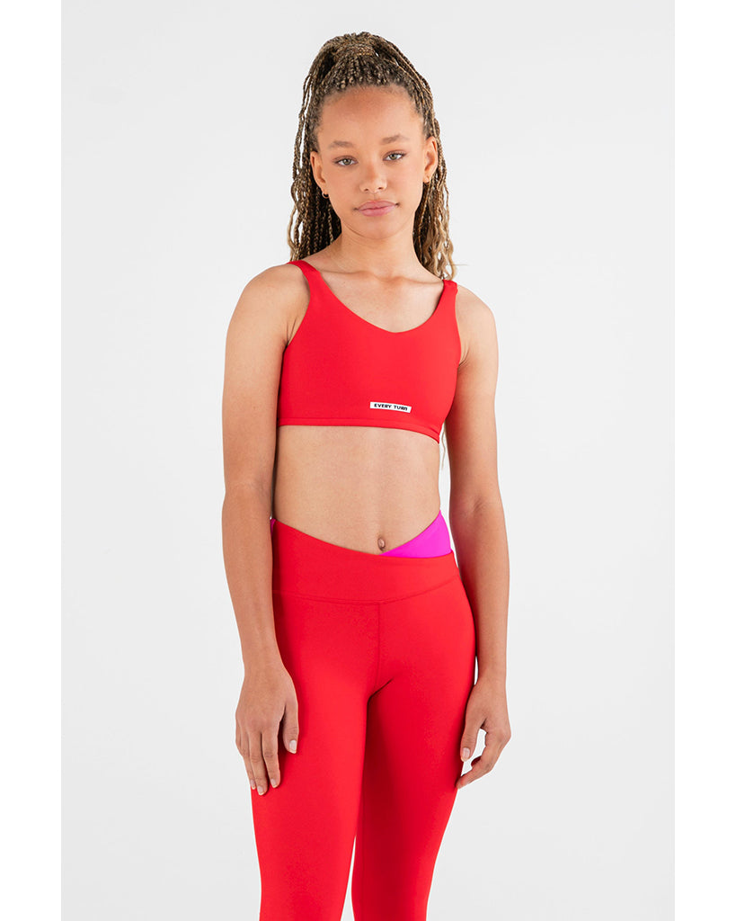 Every Turn Blayze Crop Top - Girls - Fireball Red