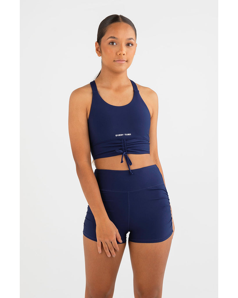 Every Turn Breathe Deeply Cropped Singlet - Girls - Navy