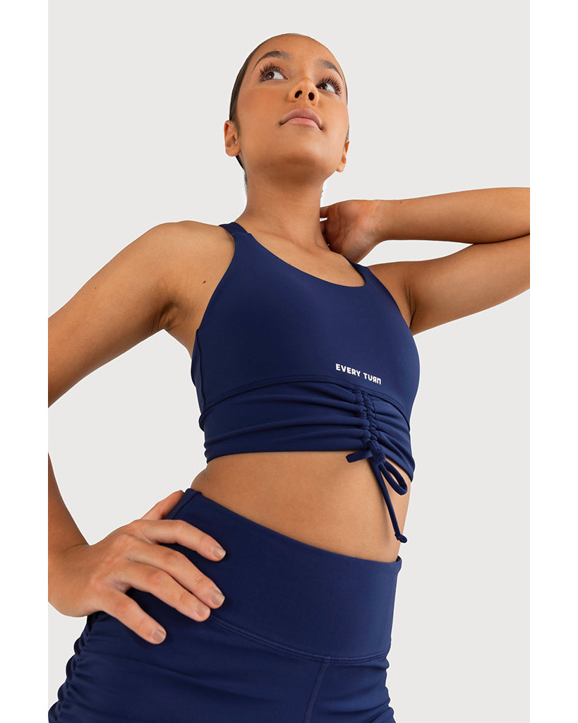 Every Turn Breathe Deeply Cropped Singlet - Girls - Navy