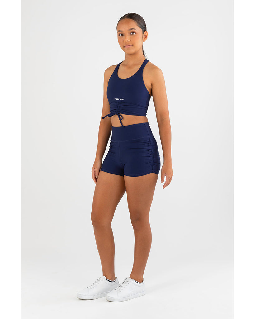 Every Turn Breathe Deeply Cropped Singlet - Girls - Navy