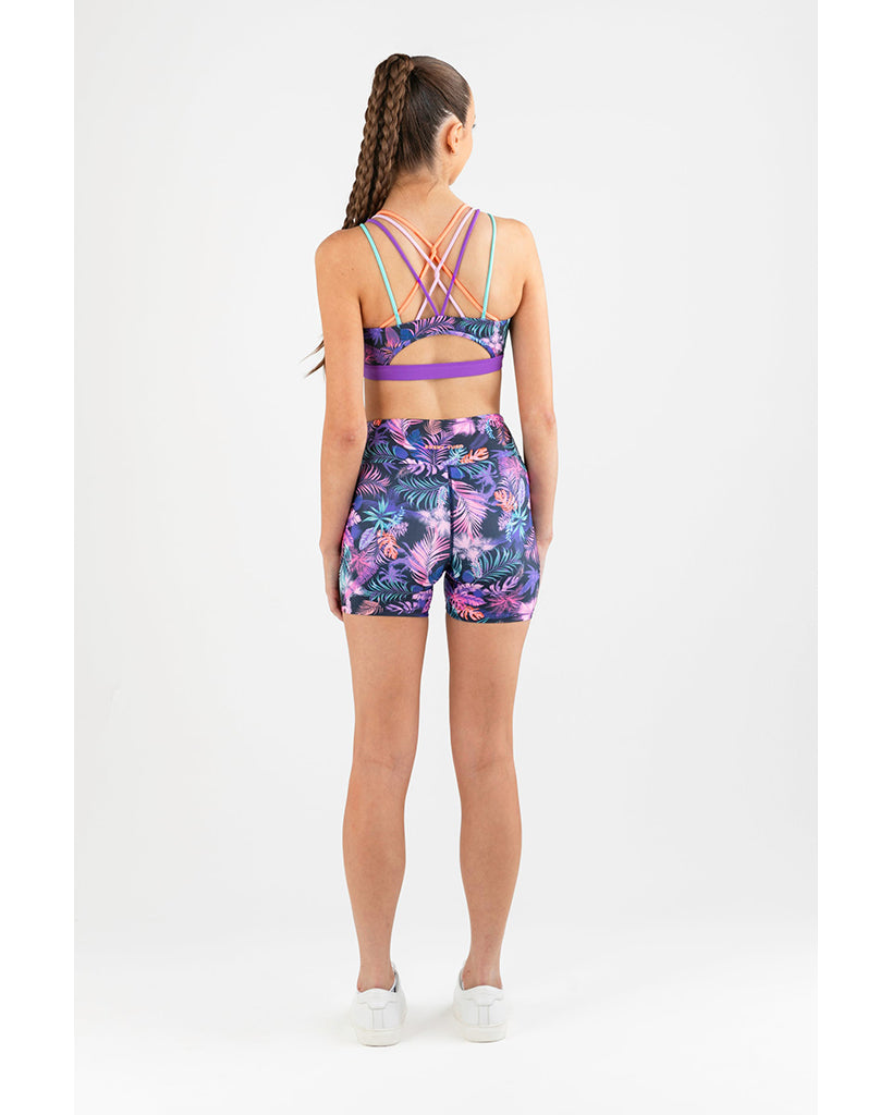 Every Turn Essential Workout Short - Girls - Midnight Jungle Print