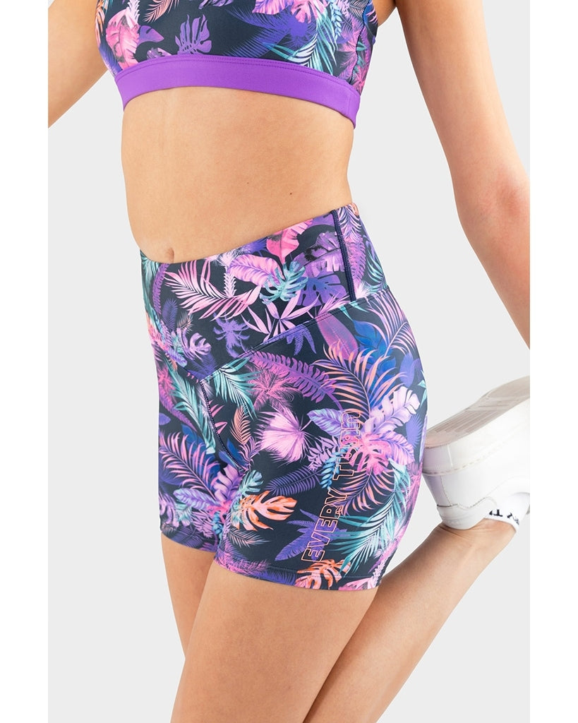 Every Turn Essential Workout Short - Girls - Midnight Jungle Print