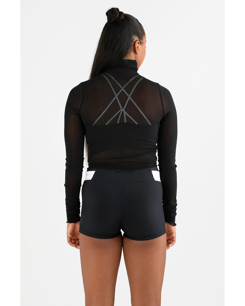 Every Turn Mesh Long Sleeve Top - Girls - Black