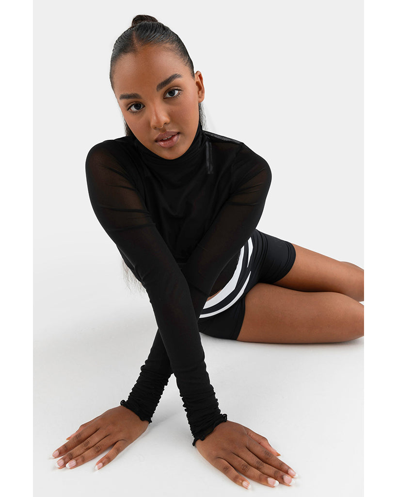 Every Turn Mesh Long Sleeve Top - Girls - Black