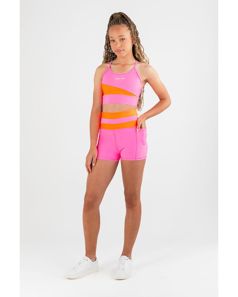 Every Turn On-The-Go Short - Girls - Candy Neon Orange