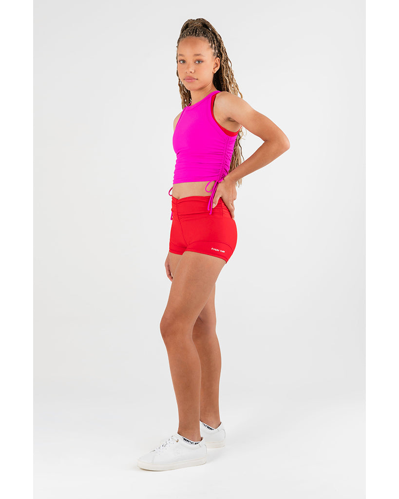 Every Turn Peppa Cropped Rib Singlet - Girls - Pink