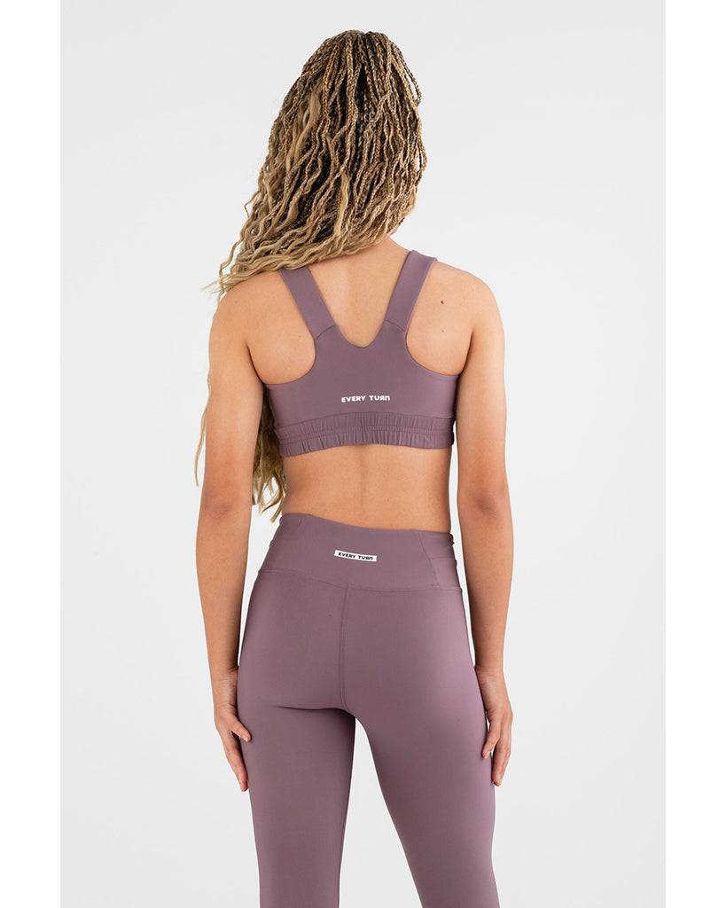 Every Turn Stretch It Crop Top - Girls - Cinnamon Latte