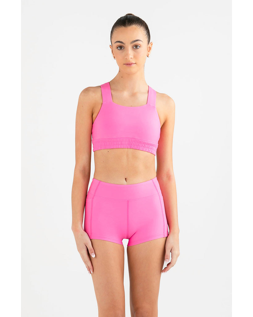 Every Turn Stretch It Crop Top - Girls - Milkshake Pink