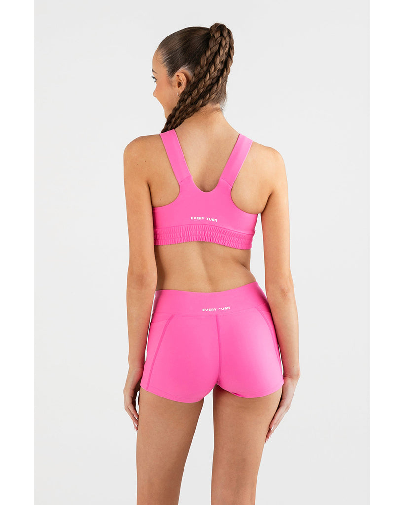 Every Turn Stretch It Crop Top - Girls - Milkshake Pink