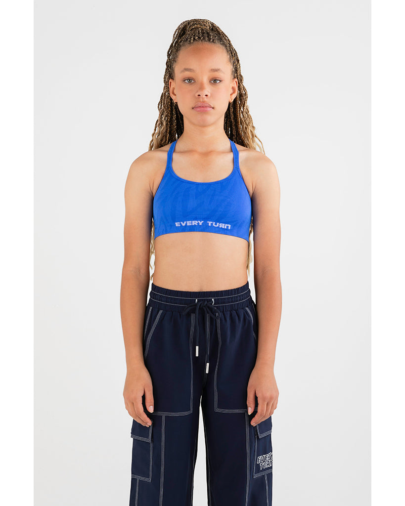 Every Turn Wild Energy Seamless Crop Top - Girls - Blueberry