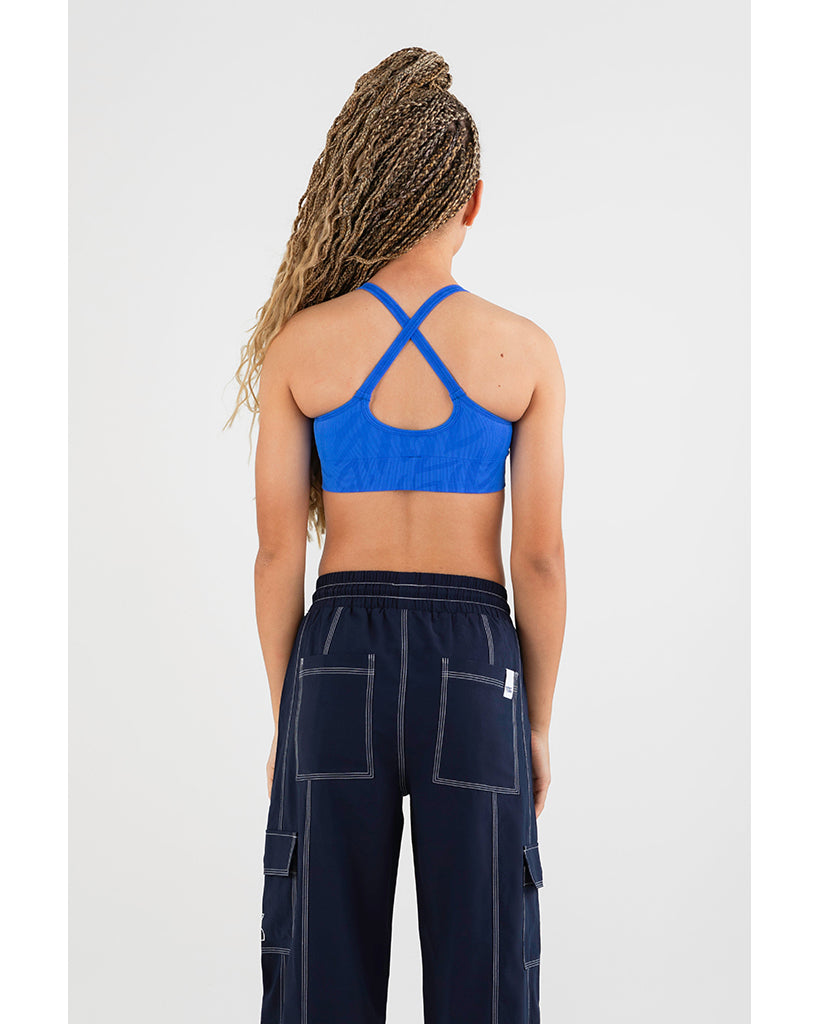 Every Turn Wild Energy Seamless Crop Top - Girls - Blueberry