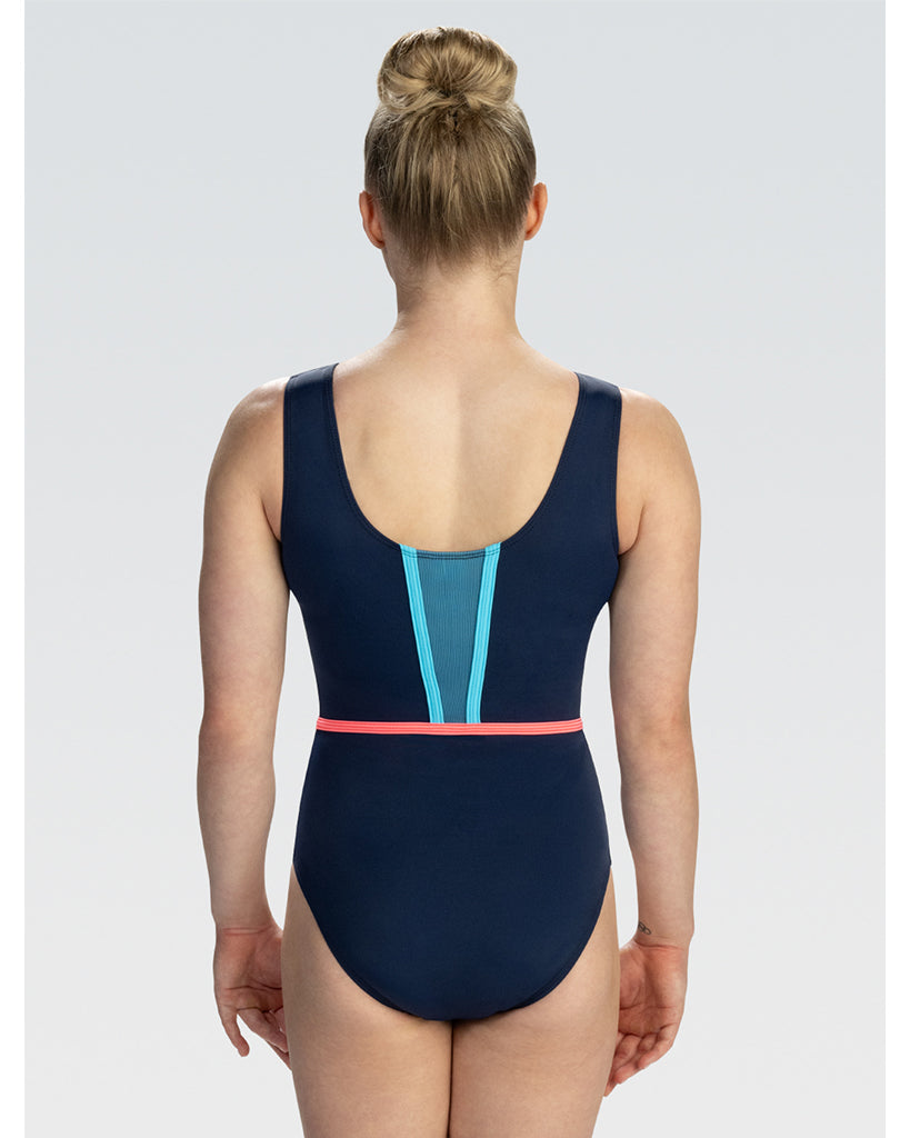 GK Elite Jade Carey Only Up Gymnastic Tank Leotard - E4948 Womens - Navy