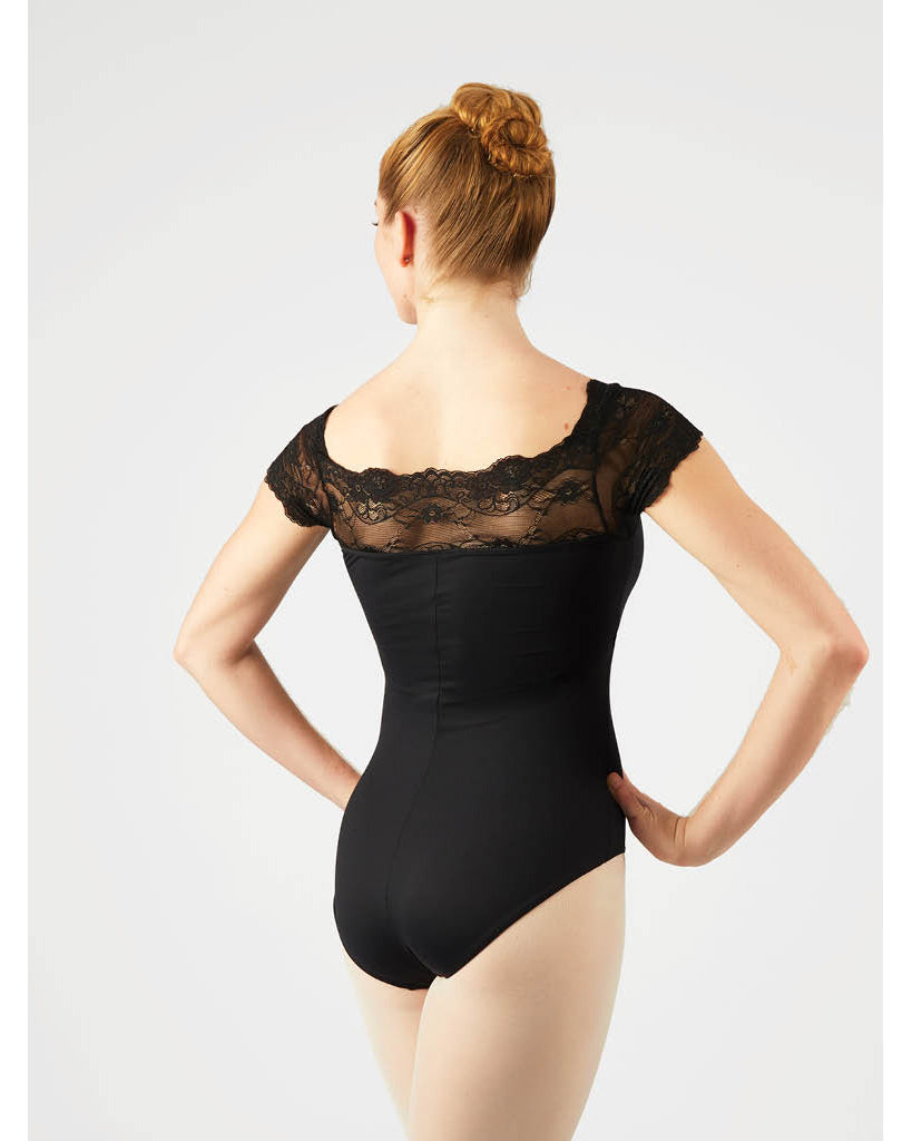 Gaynor Minden Sarabande Lace Cap Sleeve Leotard - Womens