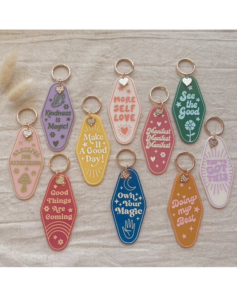 Kindness is Magic Inspirational Motel Keychain - Doing My Best