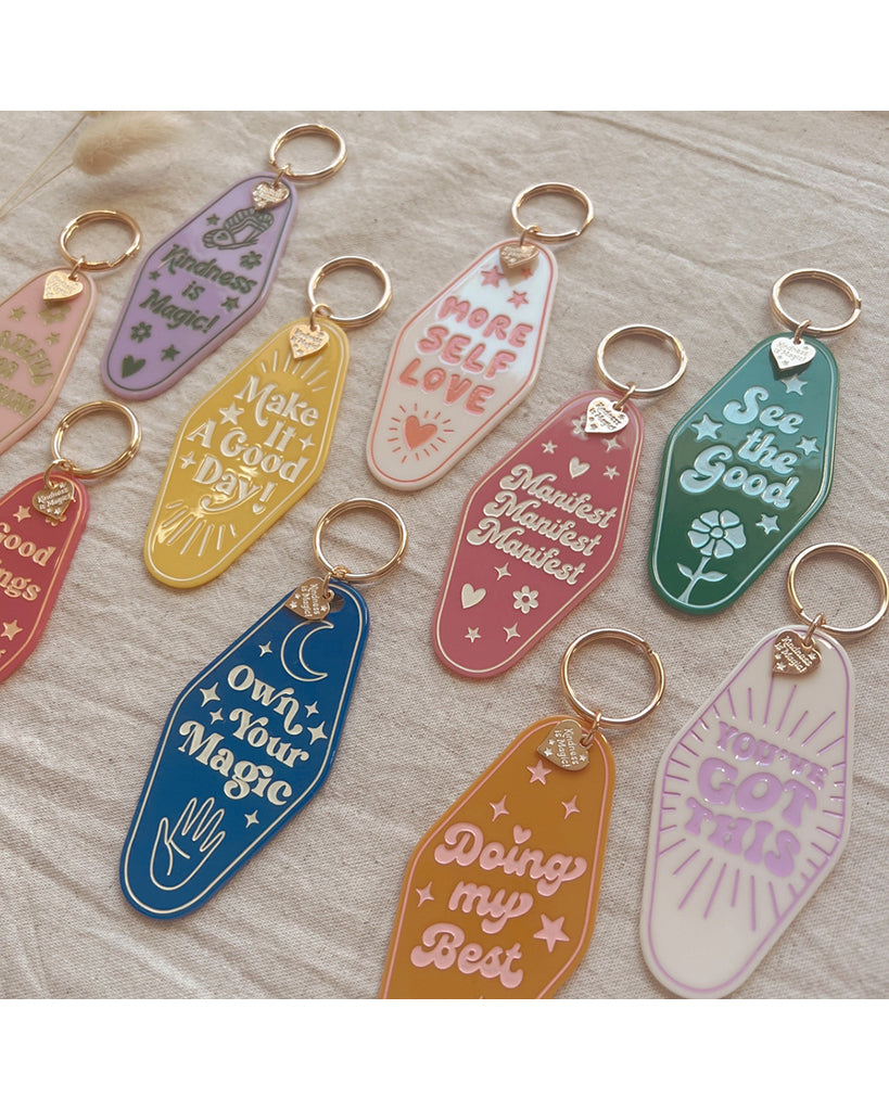 Kindness is Magic Inspirational Motel Keychain - Doing My Best