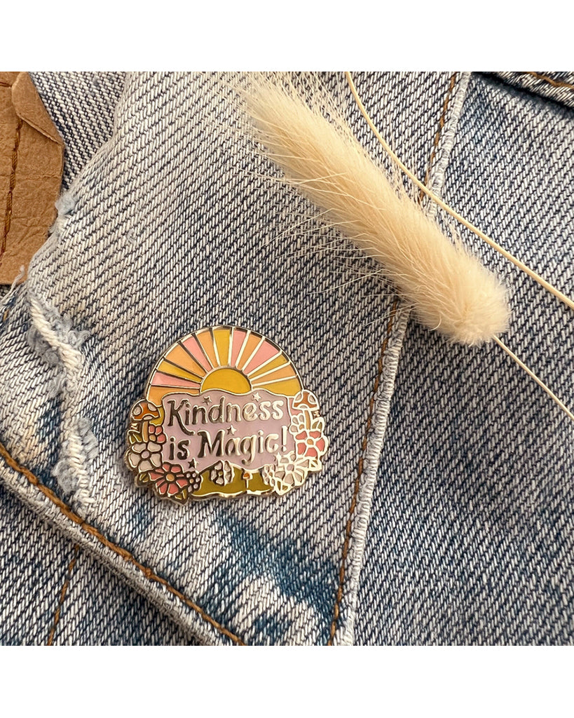 Kindness is Magic Sun Enamel Pin