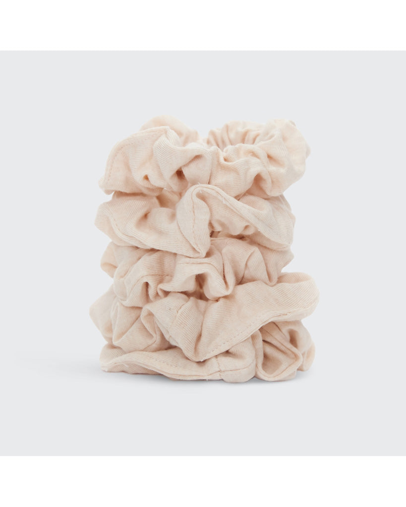 Kitsch Organic Cotton Knit Scrunchies 5pc - Cream