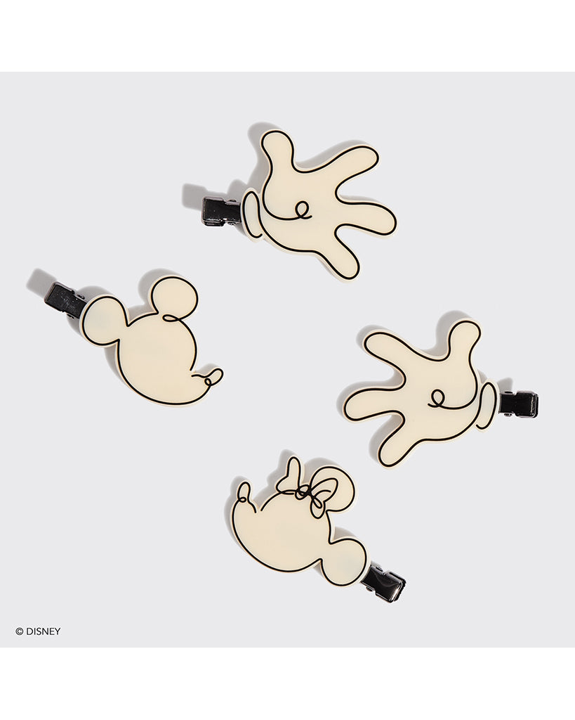 Kitsch &amp; Mickey and Minnie Recycled Creaseless Clips 4pc Set