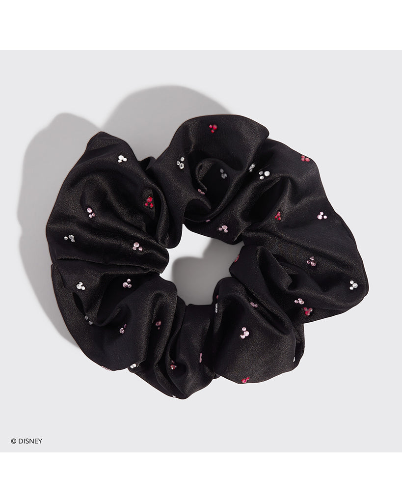 Kitsch &amp; Mickey and Minnie Recycled Fabric Scrunchie - Black