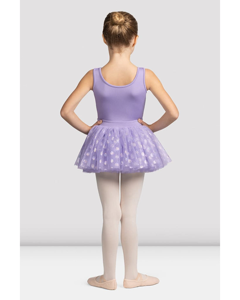 Mirella Sweetheart Neck Floral Iridescent Printed Mesh Tank Tutu Ballet Dress - M490C Girls