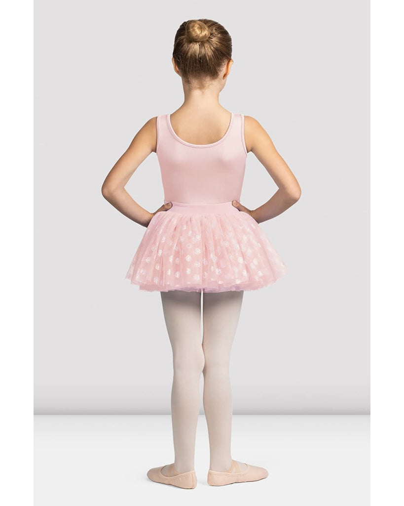 Mirella Sweetheart Neck Floral Iridescent Printed Mesh Tank Tutu Ballet Dress - M490C Girls