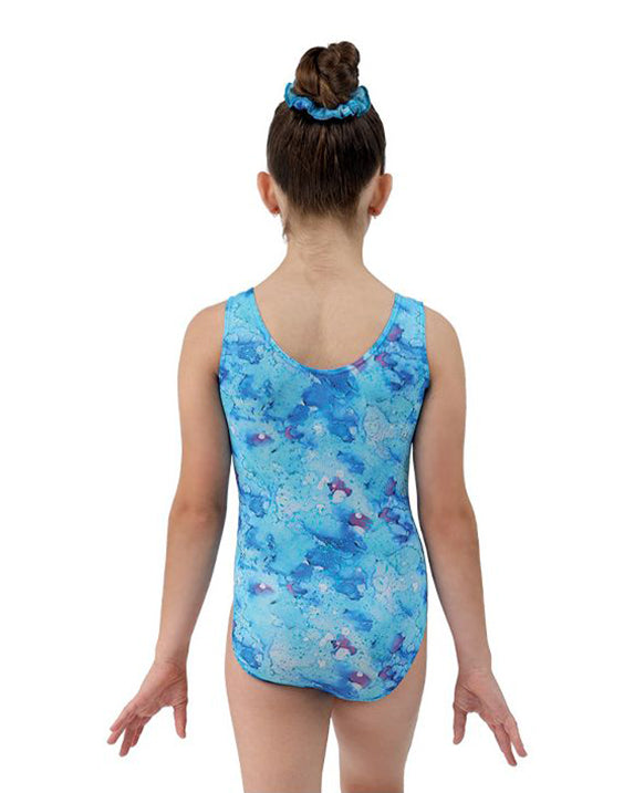 Mondor Abstract Print Gymnastic Tank Leotard - 37822C Girls