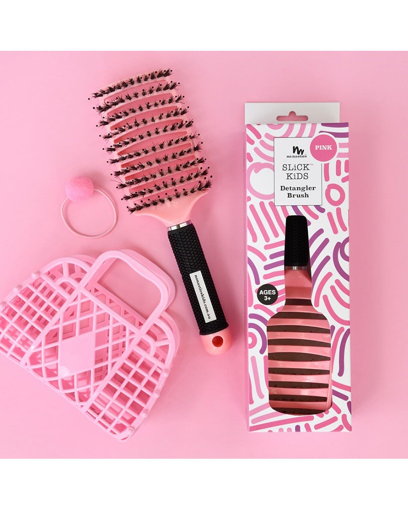 No Nasties Detangler Hair Tamer Brush - Pink