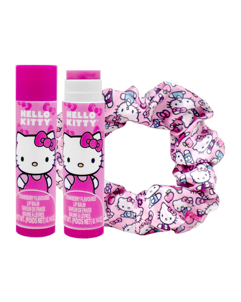 Pineapple Beauty Hello Kitty Lip Balm and Hair Scrunchies Set