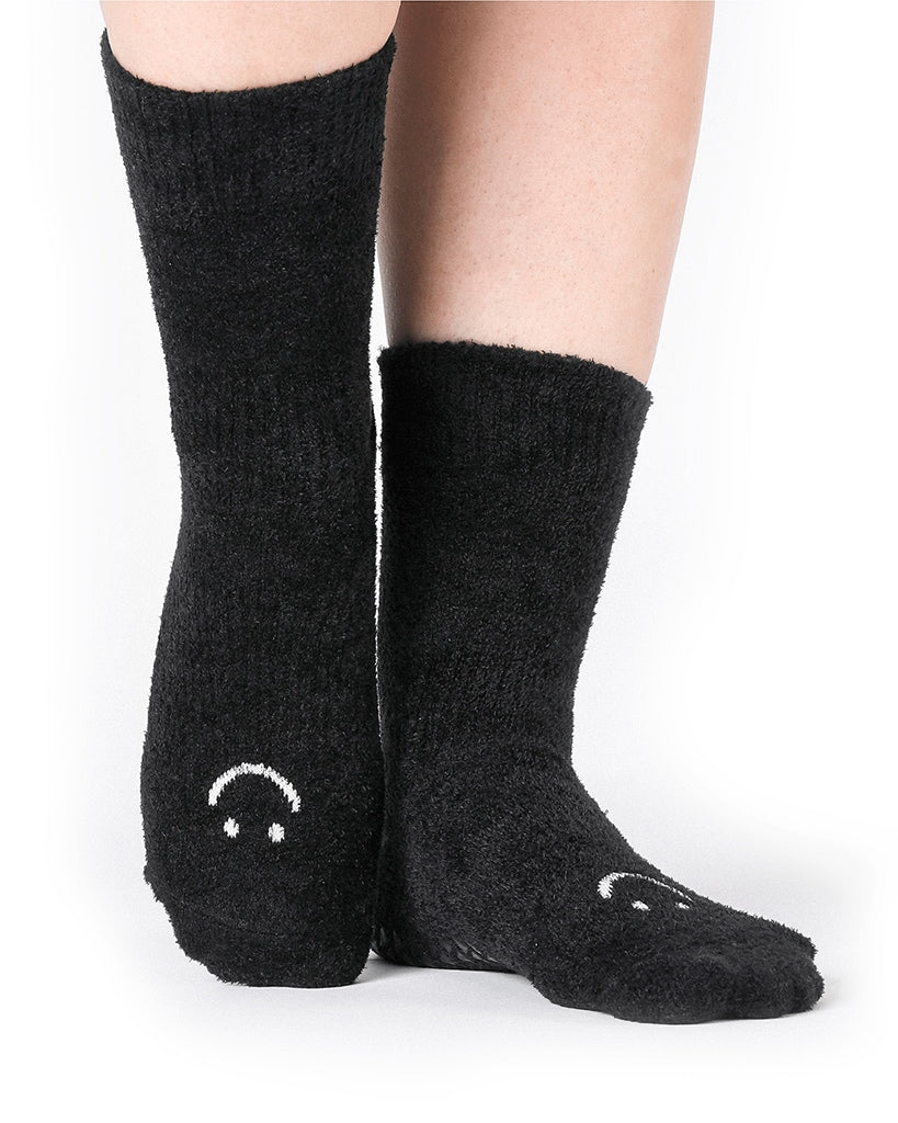 Pointe Studio Happy Cloud Crew Grip Ankle Sock - Womens - Black