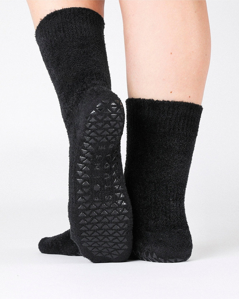 Pointe Studio Happy Cloud Crew Grip Ankle Sock - Womens - Black