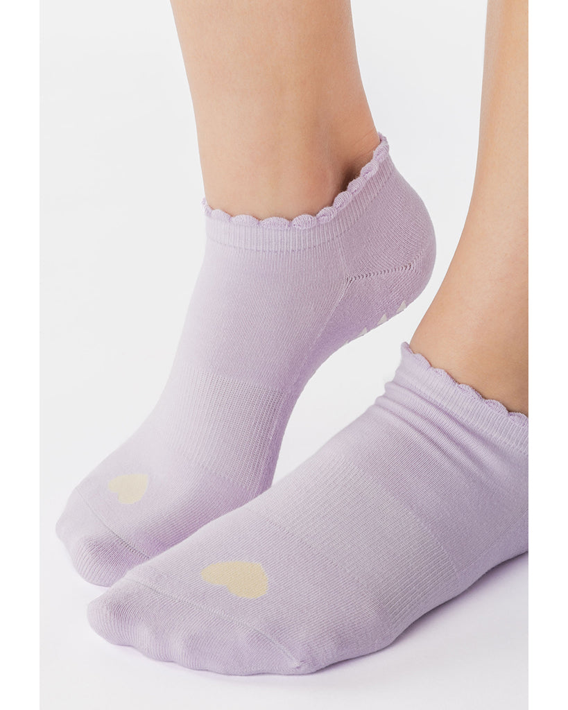 Pointe Studio Love Full Foot Grip Sock - Womens - Violet